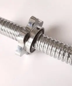 Chrome Tricep Bar Barbell Heavy Duty with Spinlock Collars