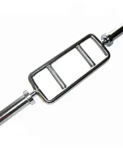 Chrome Olympic Tricep Bar Barbell Heavy Duty with Spring Collars