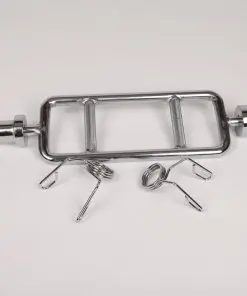 Chrome Olympic Tricep Bar Barbell Heavy Duty with Spring Collars