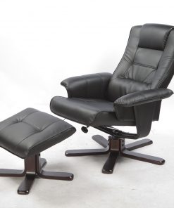 PU Leather Massage Chair Recliner Ottoman Lounge Remote