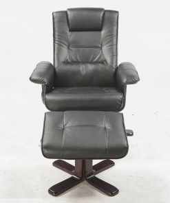 PU Leather Massage Chair Recliner Ottoman Lounge Remote