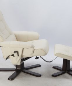 PU Leather Massage Chair Recliner Ottoman Lounge Remote