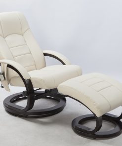 PU Leather Massage Chair Recliner Ottoman Lounge Remote