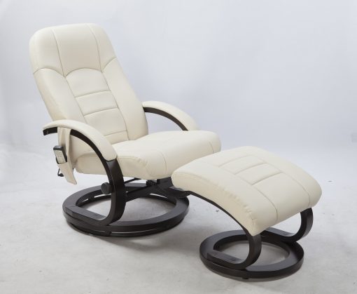 PU Leather Massage Chair Recliner Ottoman Lounge Remote