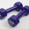 2kg Dumbbells Pair PVC Hand Weights Rubber Coated