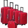 5pc Suitcase Trolley Travel Bag Luggage Set RED 5pc Suitcase Trolley Travel Bag Luggage Set RED