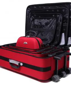 5pc Suitcase Trolley Travel Bag Luggage Set RED