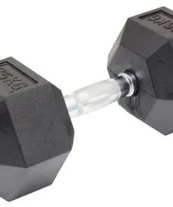 25KG Commercial Rubber Hex Dumbbell Gym Weight