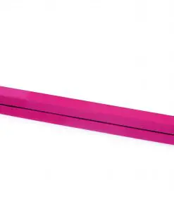 2.45m (8FT) Gymnastics Folding Balance Beam Pink Synthetic Suede