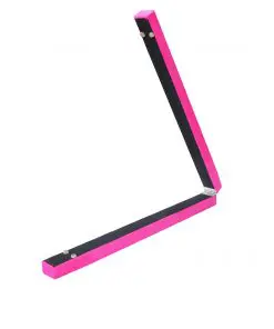 2.45m (8FT) Gymnastics Folding Balance Beam Pink Synthetic Suede