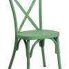 Retro Green Aluminium Cross Back Chair Set Of 2 Retro Green Aluminium Cross Back Chair Set Of 2