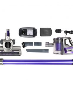 Devanti 150 Cordless Handheld Stick Vacuum Cleaner 2 Speed   Purple And Grey