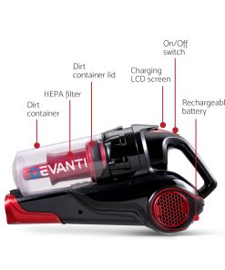 Devanti 120W Stick Handstick Cordless Vacuum Cleaner Red Black with Spare Battery