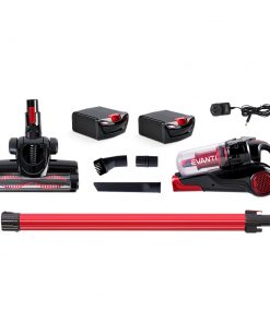 Devanti 120W Stick Handstick Cordless Vacuum Cleaner Red Black with Spare Battery