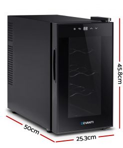 Devanti Wine Cooler 8 Bottle Thermoelectric Fridge Storage Chiller