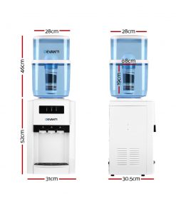 Devanti 22L Bench Top Water Cooler Dispenser Filter Purifier Hot Cold Room Temperature Three Taps