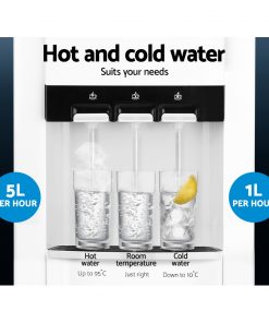 Devanti 22L Bench Top Water Cooler Dispenser Filter Purifier Hot Cold Room Temperature Three Taps