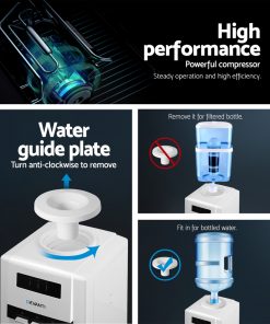 Devanti 22L Bench Top Water Cooler Dispenser Filter Purifier Hot Cold Room Temperature Three Taps