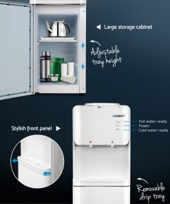 Devanti 22L Water Cooler Dispenser Top Loading Hot Cold Taps Filter Purifier Bottle