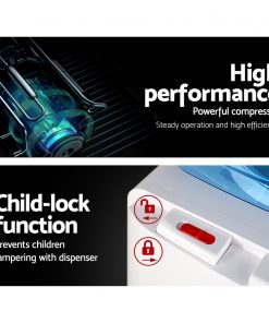 Devanti 22L Water Cooler Dispenser Top Loading Hot Cold Taps Filter Purifier Bottle