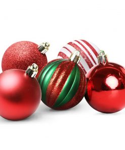 Jingle Jollys 50pcs Christmas Baubles - Red