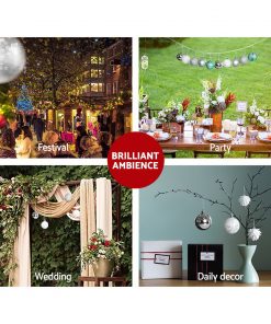 JingleJollys 50pcs Christmas Baubles Decorations Xmas Tree Ornament Party Silver