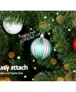 JingleJollys 50pcs Christmas Baubles Decorations Xmas Tree Ornament Party Silver