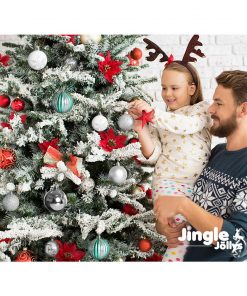 JingleJollys 50pcs Christmas Baubles Decorations Xmas Tree Ornament Party Silver