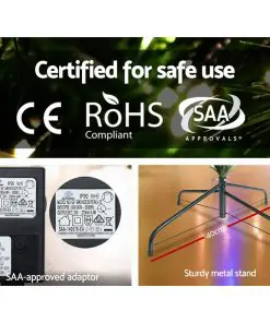 Jingle Jollys 1.8M 6FT Christmas Tree Xmas 1980 LED Lights Warm White 765 Tips