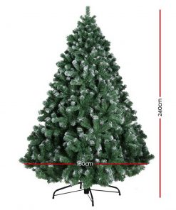 Jingle Jollys 8FT Christmas Snow Tree