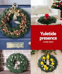 Jingle Jollys 60cm Christmas Wreath - Green