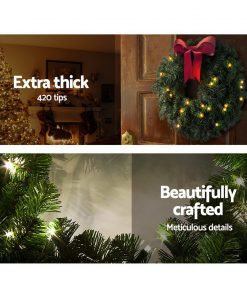 Jingle Jollys 60cm Christmas Wreath - Green