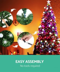 Jingle Jollys 1.8M 6FT LED Christmas Tree Optic Fiber Xmas Multi Colour Lights