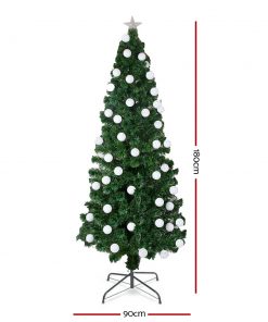 Jingle Jollys 1.8M 6FT LED Christmas Tree Xmas Optic Fiber Multi Colour Lights