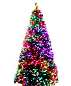 Jingle Jollys 2.4M 8FT LED Christmas Tree Xmas Optic Fiber Multi Colour Lights