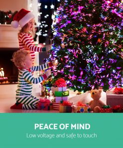 Jingle Jollys 2.4M 8FT LED Christmas Tree Xmas Optic Fiber Multi Colour Lights