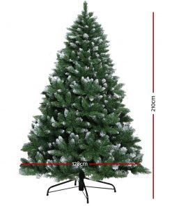 Jingle Jollys 7FT Christmas Snow Tree - Green