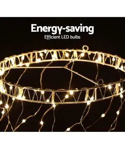 Jingle Jollys 3M Christmas Curtain Fairy Lights String 480 LED Party Wedding