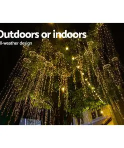 Jingle Jollys 3M Christmas Curtain Fairy Lights String 480 LED Party Wedding