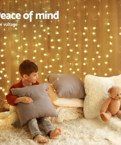 Jingle Jollys 300 LED Curtain Lights - Warm White