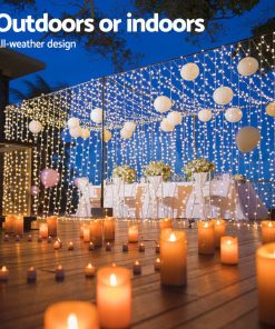 Jingle Jollys 300 LED Curtain Lights - Warm White