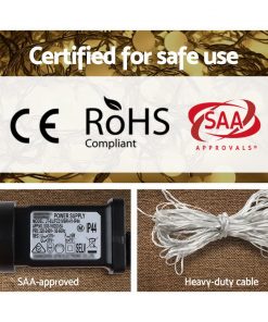 Jingle Jollys 300 LED Curtain Lights - Warm White