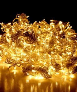 Jingle Jollys 6X3M Christmas Curtain Lights 600LED Warm White