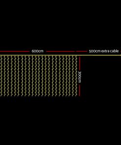 Jingle Jollys 6X3M Christmas Curtain Lights 600LED Warm White