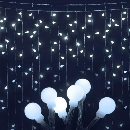 Jingle Jollys 600 LED Curtain Lights - Cold White
