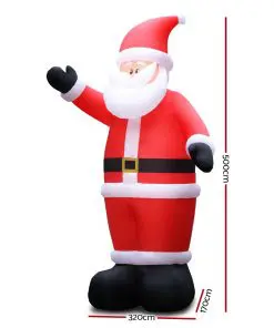 Jingle Jollys 5M Christmas Inflatable Santa Decorations Outdoor Air-Power Light
