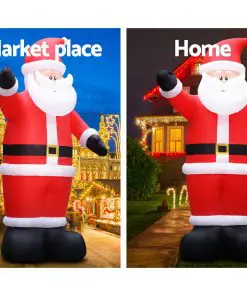 Jingle Jollys 5M Christmas Inflatable Santa Decorations Outdoor Air-Power Light