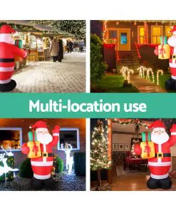 Jingle Jollys 2.4M Christmas Inflatables Santa Xmas Light Decor LED Airpower