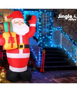 Jingle Jollys 2.4M Christmas Inflatables Santa Xmas Light Decor LED Airpower