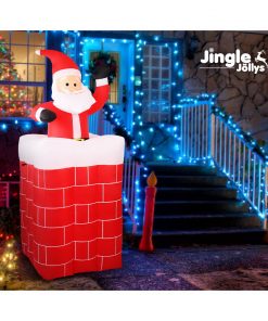 Jingle Jollys 1.8M Christmas Inflatable Archway with Santa Xmas Decor LED